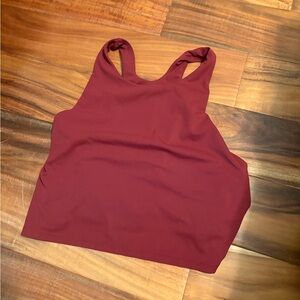 Quince Burgundy Sleeveless Top crop‎ sports bra